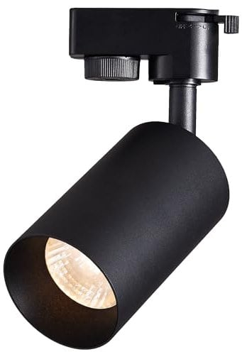 EDO 1-Phasen-Strahler MALGA T System SEVA Dreh- und Schwenkbarer Schienen-Strahler LED Spot Deckenstrahler Deckenleuchte Schienensystem Innenbeleuchtung 1P-Lampe GU10 Schwarz