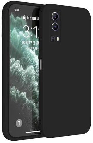 Topme Cover per vivo Y52 5G / vivo Y72 5G (6.58 Inches) Custodia Case, Protezione Della Pelle Della Custodia in Silicone Tpu - Nero
