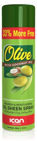 ican London Olive Oil Moisturizing Sheen Spray With Coconut Oil 500ml