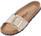Palado Pantoletten Damen Malta EGS Lack – bequeme Sandalen Made in Spain - Hausschuhe mit dämpfendem Kork-Fußbett - modische Sommerschuhe Beige/Schwarz UK3,5 - EU36