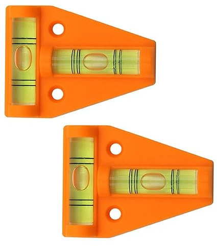 Bafnsiji 2PCS Caravan Wasserwaage, Mini Level 2-Way, Wohnwagen Nivellierung Wohnmobil Gadget, kleine Wohnmobil Wasserwaage, Spirit Bubble Level für Möbel, RVs, Stative