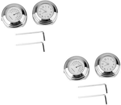 Zerodeko 4 Stück Thermometer Lenkeruhr wählen temperaturanzeige herrenuhren Wagen Zubehör Lenkerlehre A2 Weiß