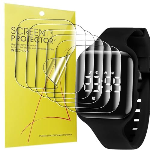 Blueshaweu Schutzfolie Kompatibel für aswan watch Digitaluhr T15e, HD klar Flexible TPU Displayschutzfolie [6 Stück] für BEN NEVIS T15e / aswan T15e Kinderuhr (transparent)