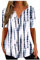Angebot des Tages Damen Kurzarm Bluse Elegant V-Ausschnitt T-Shirts Lässig Tunika Oberteil Sommer Knopfleiste Frauenshirt Schön Blumen Druck Shirt Plissiertes Hemd
