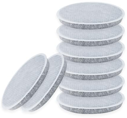 BAMBOOST Lot de 8 filtres à eau à disques compatibles avec les bouteilles filtrantes Brita Fill and Go - Réduit le chlore, les particules et autres impuretés