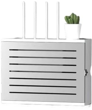 Scatola per Router WiFi, Rack per Router Montato a Parete, Staffa per Router, Scatola per Router WiFi Gratuita, Scatola di immagazzinaggio WiFi per Decorazioni da Parete Rack per r