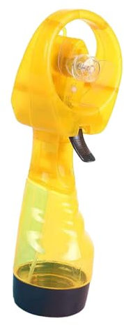 Kuntesetty Powered Handheld Water Misting Fan Personal Mister Fan Mini Fan Humidifier for Travel, yellow