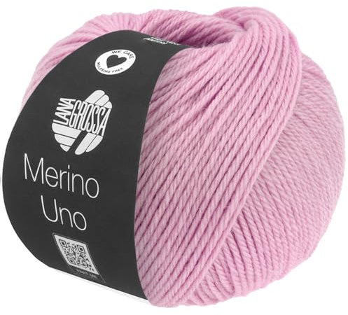 LANA GROSSA Merino Uno | Klassische Merinowolle mit Superwash-Ausrüstung | Handstrickgarn aus 100% Schurwolle (Merino) | 50g Wolle zum Stricken & Häkeln | 125m Garn FB76