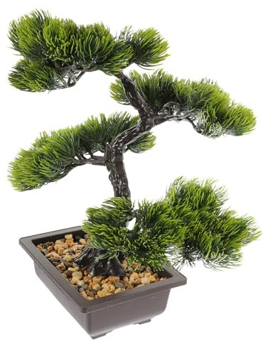 FUNOMOCYA Künstlicher Bonsai Baum Dekoration Simulation Kiefer Ornament Realistisch Topfpflanze Für Haus Büro