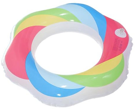 Bvizyelck Anneau de Piscine Gonflable, flotteurs de Piscine pour,Tube de chaises Longues gonflables sûres | Jouets de Piscine gonflables légers et Doux, Couleurs Arc-en-, décorations de fête, Plage,