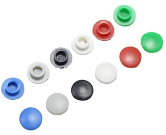 30Pcs Tactile Push Button Switch Cap Momentary Tact Cap fit 6 * 6 Switchs Red Black White Grey Blue Green IDGTTLDF(Gold)