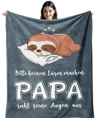 Papa Geschenk Weihnachten, Papa Geschenk Geburtstag, Geschenke für Papa, Geburtstagsgeschenk für Papa, Vater Geschenk, Bester Papa Geschenke, Geschenk für Papa von Tochter Sohn, Papa Decke 150X130CM