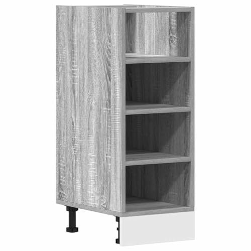 vidaXL Unterschrank Riga Grau Sonoma 30x44,5x81,5 cm Holzwerkstoff