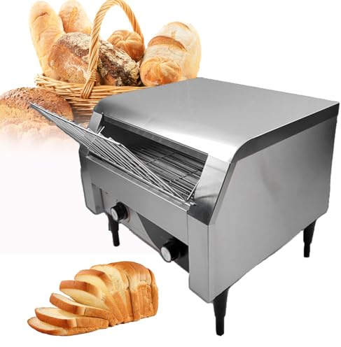 Tostapane a nastro trasportatore commerciale Tostapane a nastro trasportatore per catering 2240 W Macchina per il pane elettrica 150/300/450 pezzi/ora Forno tostapane automatico Controllo intelligente