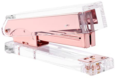 NUOBESTY Hefter Aus Acryl in Roségold Klassisches Design Rutschfeste Füße Für Büro Und Zuhause Stilvolles Schreibtisch-accessoire