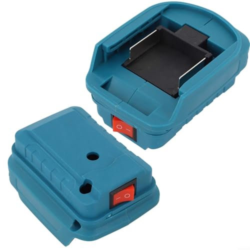 Yhenlovtt Battery Adapter Connector With Switch, Robust Battery Connector Adapter Terminal Block, For Maki-ta Lithium Battery, For BL1830 BL1860 BL1815 (blue)