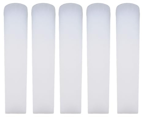 Tissting Tenor Saxophon Blätter 2.5, 5 Stück Resin Blätter Mit Schutzbox Für Einsteiger Und Profis, Perfekt Für Übung Und Auftritte, Bequemes Spielgefühl Und Langlebigkeit (Weiß)