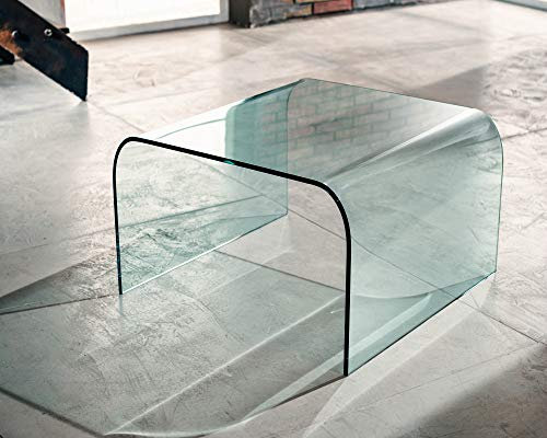 IMAGO FACTORY Greta | Table en Verre - Table Basse Transparente, Table de Salon Basse, Meubles de Salon en Verre, Design Moderne, Made in Italy, 60cm x 10mm