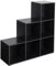 URBNLIVING Black 6 Cube Step Storage Bookshelf Unit