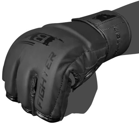 FOX-FIGHT B7 MMA Handschuhe Premium Qualität echtes Leder S schwarz