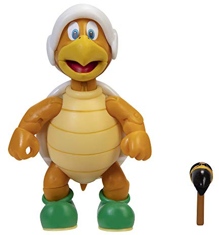 Nintendo Hammer Bro Figure, 4 / 10cm Posable Articulated Action Figure with Hammer Accessory, Perfect for Kids and Collectors