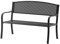 Outsunny Panchina da Esterno Panca da Giardino Max 240kg Metallo 127 × 60 × 85cm Nero