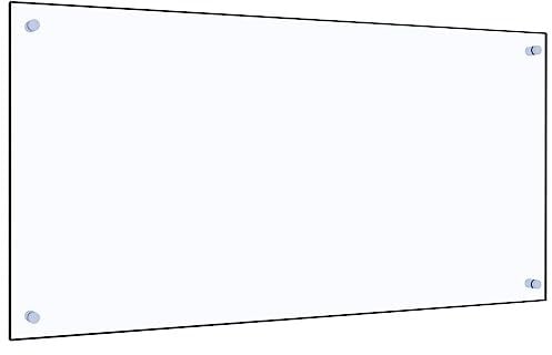 vidaXL Paraschizzi per Cucina Paraspruzzi Fornelli Resistente al Calore Pannello Splashback Parete Trasparente 100x50 cm in Vetro Temperato