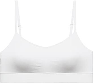 Jockey Modern Micro Seamfree Bralette – Damen BH ohne Bügel, gepolstertes Bustier mit herausnehmbaren Cups, Nahtlose Unterwäsche, schmale verstellbare Träger, in Weiß