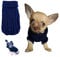 Chihuahua Clothes Puppy Dog Coat Knit Jumper Cosy Teacup Smaller Breeds (XXXS, Navy)