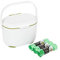 Addis Premium Kitchen Food Caddy Bin, White Green, with 60 x 100% Compost Bags (3 Rolls of 20 liners), Single