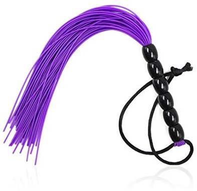 Yikoly Peitsche sex Echt Leder Gerte SM Fetisch Spanking Paddle sex sm Flogger Slave Kurz Kostüm Rollenspielen Sexspielzeug für Paare Cosplay -21 CM (Lila)