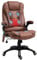Vinsetto Office Chair, Ergonomic Desk Chair with 6-Point Massage and Back Heated, Microfiber Cloth Computer Gaming Chair with Arms, Lumbar Support, Brown