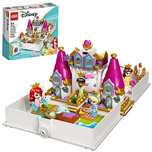 LEGO Disney Ariel, Belle, Cinderella and Tiana’s Storybook Adventures 43193 Building Toy for Kids; New 2021 (130 Pieces)