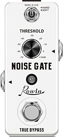 Rowin Guitar Noise Gate Effect Pedal Noiser Killer Pedals for Electric Guitar Cleaner Noise Gate Suppressor Effect Pedal Full Metal Shell Ture Bypass for 2 Modes Mini Size