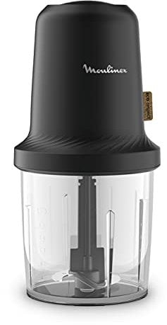 Moulinex Eco Respect hachoir, Design écologique, Oignons, ail, herbes, sauces, 0,5 L, 2 lames, 500 W, Fabriqué en France AT80E810