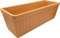 FRANCACOR Maceta Barro Terracota Natural Alargada - Jardinera Barro Rectangular con Relieve (50 x 17 x 19 cms)