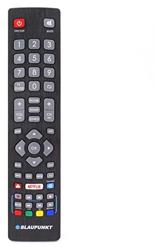 BLF/RMC/0011 Remote Control Compatible with Blaupunkt Smart Full HD TVs with NETFLIX, YouTube and 3D Buttons 40/233M-GB-5B2-FEGQPX 40133M 40138MGB11B4FEGPX 40148M 40148O 40148OGB11BFEGP