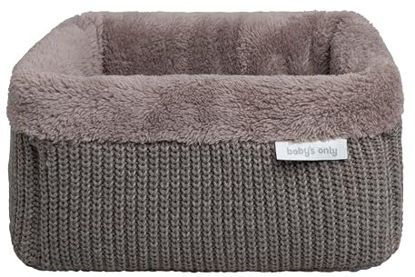 Baby's Only - Körbchen Hope - Wickeltisch Organizer - Gestrickte Aufbewahrungsbox für Kinderzimmer - 18x18x18 cm - Hazel Brown