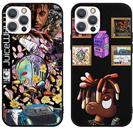 nurkorki Handyhülle für iPhone 12/iPhone 12 Pro, Cool Rapper Juice WRLD, Silikon, Stoßdämpfend, Glänzend, Kristall, Cartoon, FFP Certified