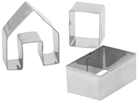 3-teiliges Weihnachts-lebkuchenhaus-ausstecher-set Lebkuchen-ausstecher Backen Sie Ihr Eigenes Kleines Lebkuchenhaus-kit Kleine Keks-weihnachtshaus-backform