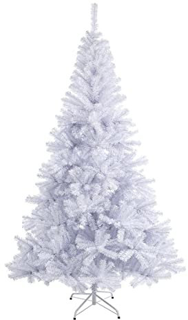 PLUS HOME Árbol de Navidad Blanco con Base Soporte plástico tamaño 180cm-460Puntas/Ramas.