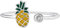 Yowablo Frucht-Ananas-Schmuck-Ring-se Frucht-Zusatz-einfache Art-Mode-vielseitige Ring-謋fnung kann eingestellt werden Schmuck-Geschenke Ringe Outdoor Kinder