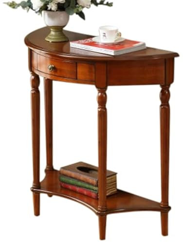 Fester hölzerner Veranda-Tisch, Fach-Schrank, amerikanische Art-Veranda-Langer Tisch, Halbrunder Veranda-Tisch nahe dem Wand-Korridor,A,600 L 300 W 800 H mm