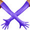 DooWay Lange Latex-Handschuhe für Damen, 70 cm, Stretch, zweite Haut, Kunstgummi, Halloween-Kostüm, Nachtclub, Party-Handschuhe, violett, matt, 38