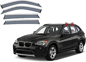 4 StüCk Auto Windabweiser für B-MW X1 i E84 2010-2015, Autofenster Regenschutz Sonnenschutz Regenabweiser Anklebbare Deflektoren Guard Zubehör