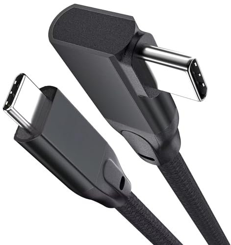 UseBean USB C to USB C Cable Right Angle 100W 0.5M, Short USB C 3.2 Gen2x2 20Gbps Cable 4K Video, Type-C PD Fast Charging Cord, for iPhone 15 Pro Max, MacBook Pro, iPad Pro/Air, Galaxy S24/S23