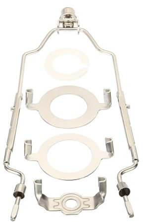 PATIKIL 8 9 10 11 Lampe Harfe Kit mit Endstück Einstellbar Lampenschirm Halterung Halter mit 3/8 IP E14 E26 E27 Beleuchtung Sockel für Tisch Boden Lampe Silber