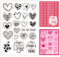 GLOBLELAND Herz Liebe Klare Stempel Für Karten Machen Valentinstag Hintergrund Silikon Klare Stempelsiegel Transparente Stempel Für DIY Scrapbooking Fotoalbum Tagebuch Heimdekoration