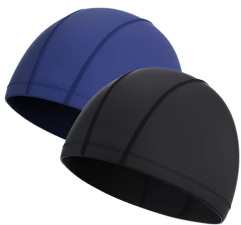 Paquete de 2 gorros de natación, gorros de natación unisex, gorros de natación flexibles, gorros de piscina, gorros de natación para adultos y niños, gorros de natación para deportes acuáticos