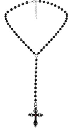Eigso Damen Perlen Kette Choker Halskette Unisex Y2K Goth Party Kragen Schmuck Set für Frau Mann